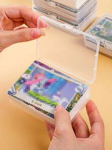 5张/3张/1个装扑克牌整理盒，透明塑料盒，动漫游戏卡牌盒，身份证整理盒，名片整理盒，桌面收纳整理盒 - 彩色 - 查看 7