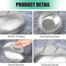 1pc Stainless Steel Barbecue Scraper, 5.91 Inch (Approx. 15cm), Oven Scraper Cover, Outdoor Camping Picnic, Cookware Grill Tool Accessory, Kitchen Utensil - Silver - View 8