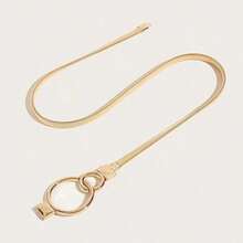 Casual Zinc Alloy Women's Simple Double Ring Elastic Adjustable Waist Belt, Versatile For Dresses, Sweaters, Coats, Daily Wear - Multicolor - View 3