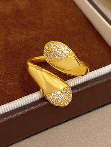 Ensemble de bracelet, bague et jonc plaqué or 18 carats, bijoux vintage pour femmes, convient pour la Saint-Valentin, les fêtes, le soir, le port quotidien, le Nouvel An, le mariage, la plage, Noël, l'anniversaire, la Fête des Mères, cadeau de demoiselle d'honneur de style bohème - Multicolore - Voir 10