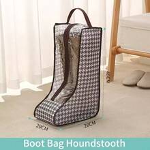 1个/2个/3个旅行鞋袋，靴子收纳袋，防尘踝靴保护袋带提手，便携式防水短靴，男女鞋履收纳整理袋（踝靴） - 棕色 - 查看 22