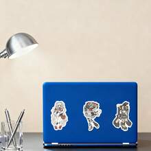 80 miếng dán hình bé gái bằng vải nhung, thích hợp để trang trí hành lý, bình nước, ván trượt, mũ bảo hiểm, làm album ảnh, ốp điện thoại và máy tính xách tay. - A3-2990 Nhiều màu - Xem 4