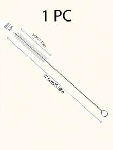 1/5/10 件装可重复使用不锈钢吸管清洁刷 - 适用于玻璃、硅胶和金属吸管，节日送礼佳品 - 彩色 - 查看 12