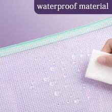 10 szt. wytrzymałych torebek z siatki PVC z zamkiem błyskawicznym – wodoodporne i odporne na rozdarcia woreczki do przechowywania artykułów artystycznych, dokumentów biurowych i niezbędnych rzeczy podróżnych. Samoprzylepne torebki. Zamykane torebki do pakowania. - Wielokolorowe - Zobacz 7