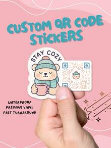 96 de autocolante personalizate cu coduri QR PET albe, imprimate personalizat, pătrate de 4,4 cm, cu spate adeziv, pentru logo-uri de afaceri, text personalizat, link-uri de social media, etichete de produse, rechizite școlare, pentru întoarcerea la școală - Autoadeziv - Vizualizare 9