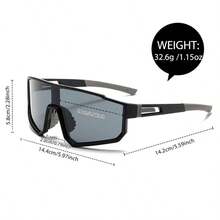 Gafas deportivas de moda para hombres (4 opciones de color) - Gafas de gran marco a la moda, adecuadas para esquí al aire actividades de ocio - Multicolor - Ver 6