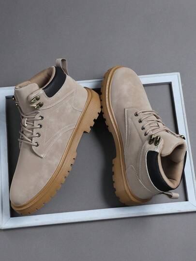 Fashion Casual Men's Flat Platform Shoes,Classic Stylish Men Sports Skate Shoes Lace-Up Running Shoes,Personalized Men Sneakers Street Casual Shoes