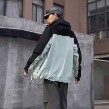 Adidas THREE-IN-ONE Patchwork Fleece Mid-Waisted 3-In-1 Hooded Zipper Jacket With Rainproof, Windproof, And Waterproof Fleece Lining; Textured Grey