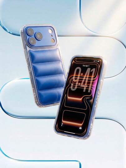 Funda Protectora Acolchada Compartimentos Desmontables Transparente Diseño Texturizado Antideslizante Resistente compatible con iPh, SAM, OPPO, XM, MOT