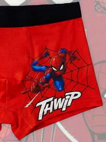 Disney 1条蜘蛛侠男士平角内裤，亲肤弹力贴身舒适平角内裤，四季皆宜 - 紅色 - 查看 4