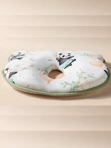 1pc Teddy Bear Head U-Shaped Baby Anti-Flat Head Shaping Pillow, Breathable Soft Neck Support Pillow, All Season, Washable, 20*25cm - Panda - View 3