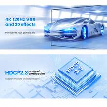 Llano HDTV 2.1 Switch, 4 In 1 Out 8K HDTV Switch With IR Remote Control, Supports VRR, CEC, HDR, Dolby Atmos, 4K@120Hz HDTV Switch Selector - Silver-4K - View 12