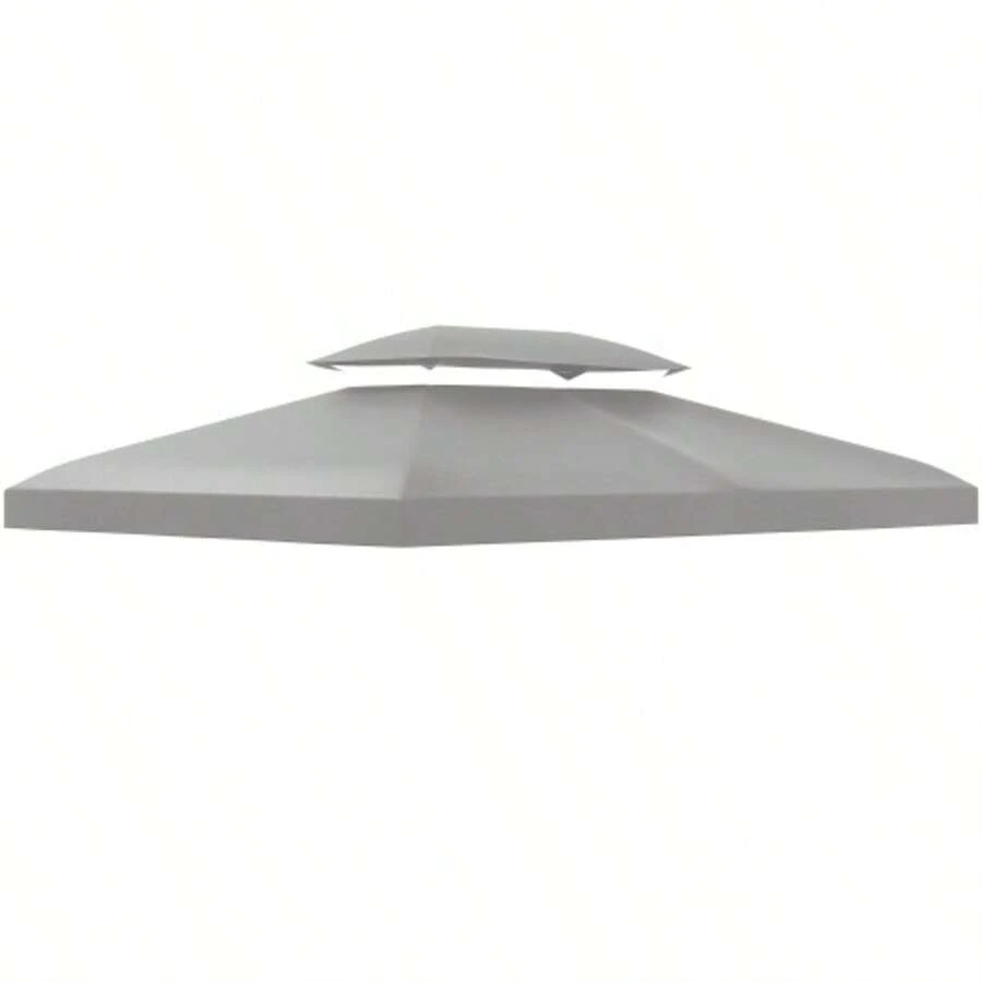 Replacement Roof For 3 X 4 M Garden Pavilion, Made Of Light Grey Polyester, Weather-Resistant And Durable. - Grey - View 1