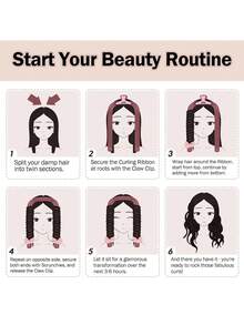 Set de 5 rizadores de cabello de esponja, peinado fácil durante la noche. Cabello rizado natural y esponjoso sin daño por calor. Incluye gorro de dormir de seda. Apto para cabello corto o largo, todo tipo de cabello. Set portátil. ¡Adiós a los permanentes dañinos! - Multicolor - Ver 7