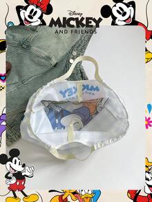 Disney 1 Túi mua sắm Mickey Mouse chính hãng, dung tích lớn, có thể gấp gọn, túi đeo vai dây rút, nhẹ, được cấp phép chính thức - Có thể kiểm chứng. Phù hợp cho nữ/sinh viên sau đại học/phụ nữ. Hoàn hảo cho sử dụng hàng ngày/mua sắm/đi chơi. - Nhiều màu - Xem 6
