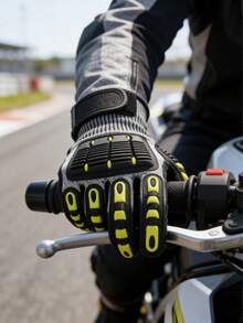 1 双重型工作手套，TPR 抗冲击手套，HPPE 高强度纤维，防切割实用机械手套，减震机械手套，TPR 防切割手套，耐用安全手套，适用于钻井平台、工具操作、机械、汽车、建筑和农业等行业，带硬壳和腕垫的触屏摩托车手套