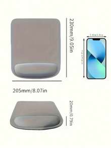 [Customized] Ergonomic Mouse Pad With Wrist Rest, Customizable With Exclusive Patterns Or Text, Non-Slip Base, Suitable For Computer, Laptop, Office And Home - Multicolor - View 2