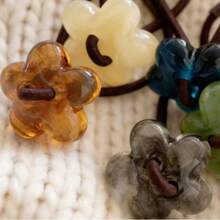 5-Piece Early Spring Floral Hair Band Set – Simple Small-Flower Design With High-Elastic Leather Texture For Women And Girls - Nhiều màu - Xem 4