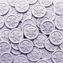 30张花卉图案蜡封贴纸，专用于信封和邀请函，易于使用，粘性强，花卉信封贴纸，礼品邀请函配件 - 灰紫色 - 查看 1