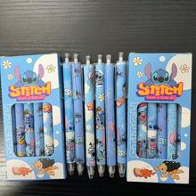 6pcs Disney Cartoon High Quality Neutral Pens, Liquid Ink Ballpoint Pens, Cute Stationery, Student/Office Writing Gift