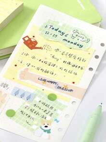 简约时尚的便利贴，包含波点、星星、马赛克、格子等元素，适合学生和上班族使用，每本100张，可用于装饰日记本和计划本。 - 彩色 - 查看 5