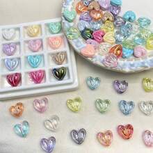10pcs Colorful Acrylic Rabbit Ear & Heart Shaped Beads, DIY Jewelry Making, Craft Supplies, Friendship Gifts, Home Decor, Small Accessories - DIY - View 4