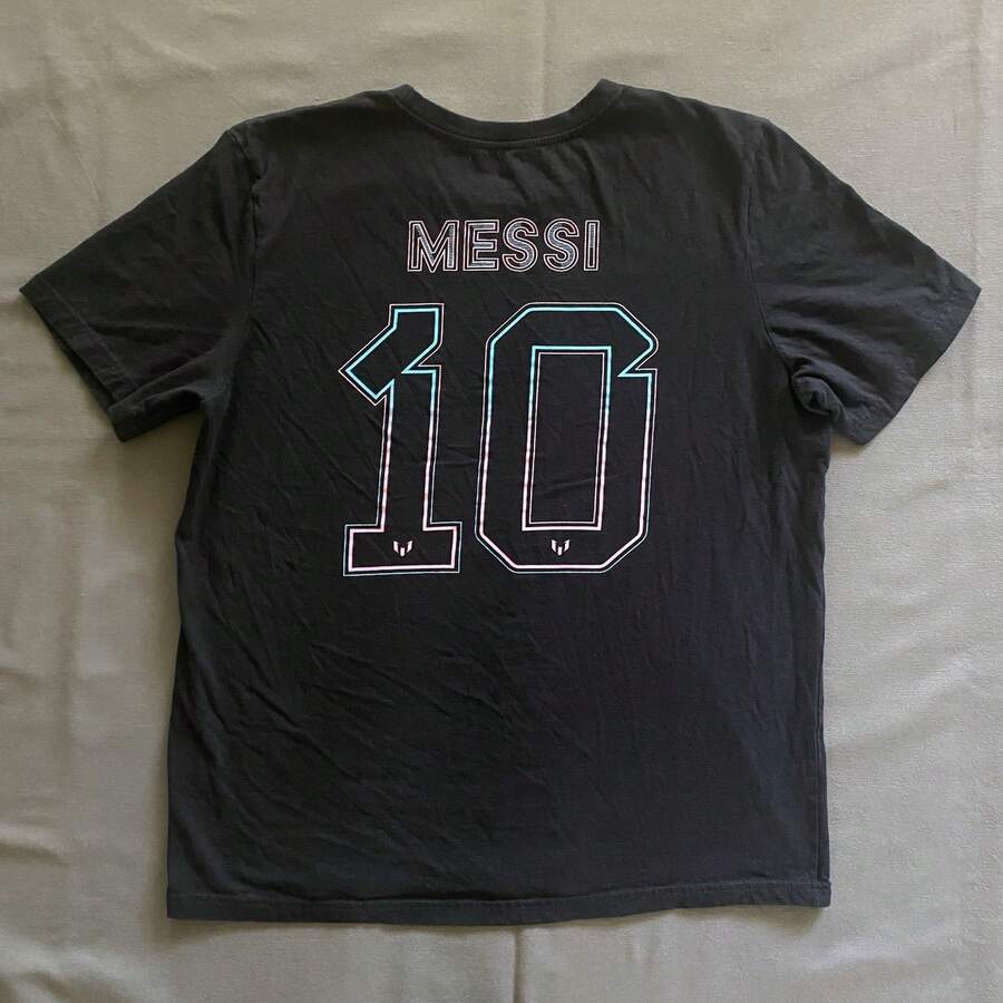 2020s   Lionels Messis T Shirt Mens Size Large Black Short Sleeve #10 Soccer. - màu đen - Xem 1