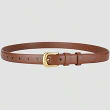 1pc Women's High-Quality PU Casual Fashion Versatile Belt, Suitable For Daily Casual, Business, Dining, Dating, Pairing With Jeans, Casual Pants - Coffee - View 9