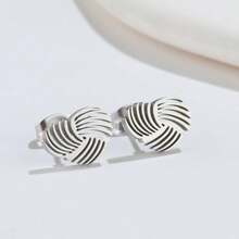 1对复古镂空耳环，不锈钢心形耳环，送给珠宝爱好者的完美情人节礼物 - GED528 - 查看 10