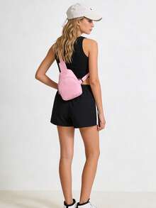 New Teenage Girls PU Leather Transparent Chest Bag Crossbody Bag - A - View 5