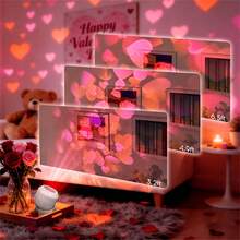 1pc USB-Powered LED Heart-Shaped Projection Light With Adjustable Angle - Romantic Valentine'S Day Decorative Lamp For Parties, Weddings, And Special Occasions, With Pink Hearts, USB-Powered, No Battery Needed - Love - View 11
