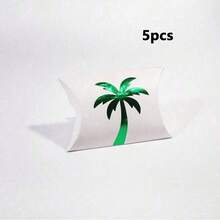 5/10/15/20pieces Of Palm Tree Hot Stamping Pillow Gift Box, Holiday Gift Box, Party Gift Box, National Day Gift Box - Multicolor - View 8