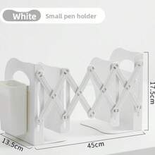 1pc Expandable Bookshelf: Creative Plastic Bookends, Binder Clips, Bookshelf, Pen Holder, Space Saver & Organizer For Students - Multicolor - View 17