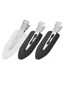 32件套自粘式卷发棒和发夹套装，包含18个自粘式卷发棒和12个鸭嘴夹，以及1个化妆包，适用于沙龙美发、DIY发型。 - 彩色 - 查看 12