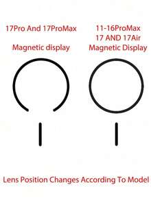奢华透明磁吸无线充电手机壳，兼容 17/17 Air/17 Pro/17 Pro Max/16/16 Pro/16 Pro Max/16E/15/14/13/12 Pro Max，透明防震硬壳 - 無色 - 查看 7