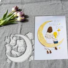 Creative Mother's Day Cutting Dies, DIY Scrapbooking Album And Embossing Stencil, Greeting Card Making Tool, Card Paper Cutting Crafts ,Gift Card Making Template Die Cuts. - Silver - View 3