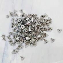 100 件不锈钢穿孔首饰部件，可替换眉环、唇环、舌环、耳环、马蹄鼻环、肚脐环（1.2*3 毫米/1.2*4 毫米/1.6*5 毫米） - 銀色 - 查看 9