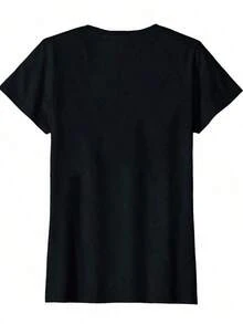 100% Cotton Chihuahua Mama Dog Lover T-Shirt - Black - View 6