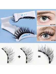 Magnetic Reusable False Eyelashes Set - Professional Eye Makeup Tools, Alcohol-Free, Fragrance-Free, Plastic Material False Eyelashes Set - Multicolor - View 10