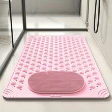 5 Colors Optional, Bathroom Non-Slip Massage Mat, Hotel Shower Floor Mat, Bathroom Carpet, Household Bath Mat - Màu kaki 1 - Xem 8