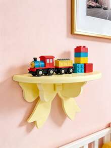 1个木质弓形壁挂式收纳架，墙面装饰收纳架，适用于装饰婴儿房、儿童房、客厅、卧室、餐厅和浴室，实用收纳架 - 彩色 - 查看 3