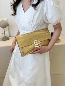 Leisure Handbag Women's Bag New Texture Niche Handbag New Bag Women's Fashionable Simple Envelope Bag Texture Niche Leisure Handbag New Fashionable Envelope Bag Women's Simple Handbag Fashion Simple Envelope Bag Women's Simple Handbag Women's Bag Texture Niche Handbag Niche Casual Handbag New Texture Sense Envelope Bag Women's Fashionable Simple Handbag - Multicolor - View 4