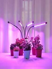 1pc Black LED Plant Growth Light Tube With Red & Blue LEDs. Full Spectrum Panel, USB Powered, Flexible Rotatable Lamp, Suitable For Indoor Gardening - Adapter Not Included. - Multicolor - View 5