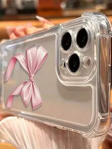 1个创意蝴蝶结丝绸透明防摔高屏手机壳，兼容苹果17 Pro Max、9 Pro XL、Smart 8、Hot 40i、Spark 20、Spark 20C、Spark Go 2024、Moto G84、荣耀X9b、Ace 3V、三星Galaxy S25、S24 Ultra、S24 Plus、S24 FE、S23、S22、S21、S20、A73、A72、A70、A55、A54、A53、A52、A50、A30、A42、A35、A34、A33、A25、A24、A20、A30、A15 - 無色 - 查看 5
