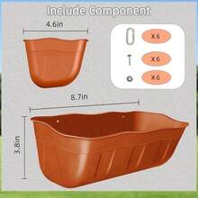 DallerSoode Chicken Feeder Waterer,Hanging Goat Feeders,Feed Trough 3.5 Quart 2 Pack,Hanging Fence Feed Trough For Poultry Livestock,Black - 1.3 Quart (3 Pack)-Terracotta - 查看 2