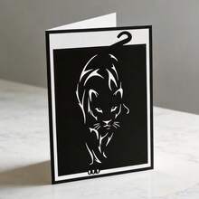 创意豹纹切割模具，DIY剪贴簿相册和压花模板，贺卡制作工具，卡片纸切割工艺品，礼品卡制作模板模切。 - 銀色 - 查看 2