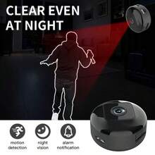 1pc 1080P HD Mini Hidden Spy Camera, Supports 2.4G Wireless Network Connection, Controlled By App, With Voice Intercom And Motion Detection, Rechargeable Battery, Suitable For Indoor And Outdoor Home Security. - Black - View 11