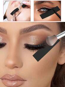 6/2卷眼影贴纸，眼部化妆辅助工具，眼部化妆定型贴纸，眼部化妆保护贴纸，专业睫毛胶带，粘性布质睫毛延长膜，透气微孔布质睫毛延长膜，睫毛卷翘胶带，透气低过敏性睫毛隔离眼膜，赠品，旅行，平价好物，旅行必备 - 黑色 - 查看 8