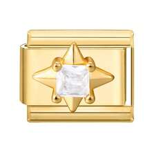 1条微镶嵌DIY意大利模块化手链，饰以星星、月亮、爱心、蝴蝶元素，适合作为派对礼物送给朋友/情侣，适用于圣诞节、新年、万圣节、情人节等场合，设计精美，不锈钢材质，本地制造，实用时尚，是圣诞节和万圣节的必备单品，沉稳的秋日色调，圣诞风格 - M292535 - 查看 8