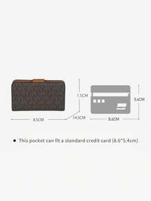 Michael Kors Women's Wallets RFID Blocking Leather Trifold Clutch Wallet Credit Card Holder Ladies Travel Wallet Purse With Pen Holder - Brown - View 3